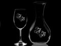 Set na víno 4x poháre na víno Thun 350 ml alebo 250 ml a 1x karafa s monogramom