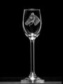 6x Liquer glas Lara 40 ml - Pferd Motiv - Hand graviertes Glas