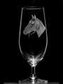 6x Beer glas Lara 350 ml Pferd Motiv - Hand graviertes Glas