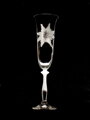 6 x Champagner Angela 190 ml - Edelweiss Motiv - Hand graviertes Glas