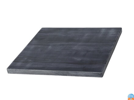 Náhrobní mramorová deska 25 x 25 x 1,5 cm - tmavě šedá - Nápis s fotografií