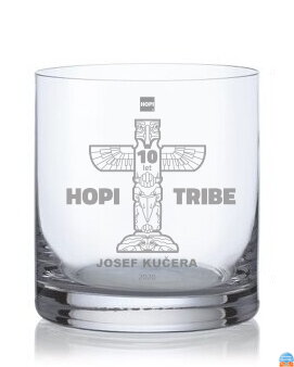 Firmengeschenk - Whiskyglas mit eigenem Logo, Text (320 ml)