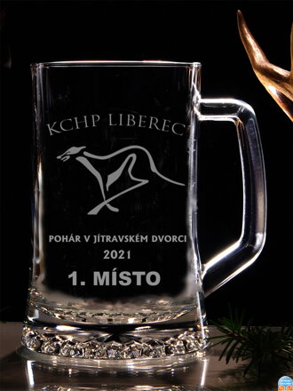 Sportpokal - Bierkrug (eigener Text, Logo) 13 cm