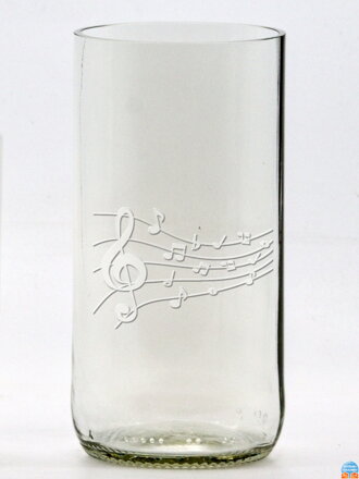 2 St. Öko-Gläser (aus einer Bierflasche) groß klar (13 cm, 6,5 cm) Notizen