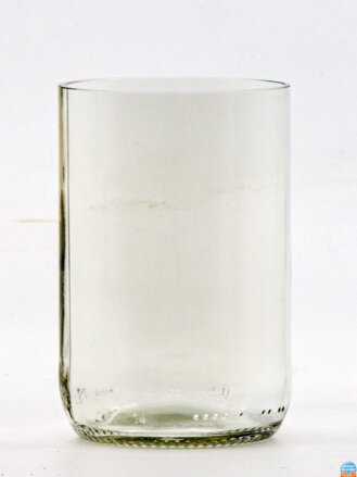 2 Stück Eco Upcycled Glas (Bierflasche) klein klar (10 cm, 6,5 cm)
