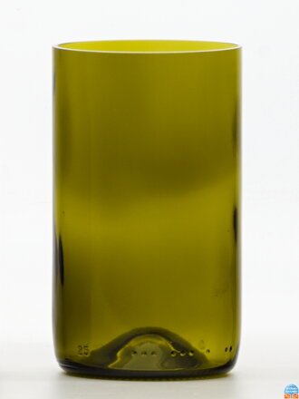 2 Stück Öko Upcycling Glas (aus einer Weinflasche) Mini-Olive (13 cm, 7,5 cm)