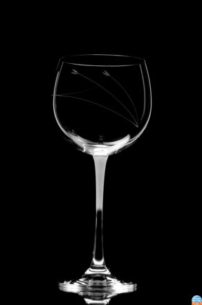 6x Weinglas (450 ml) - zartes Motiv