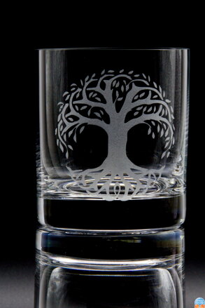 6x Glas Whisky 280 ml - Motiv Baum des Lebens