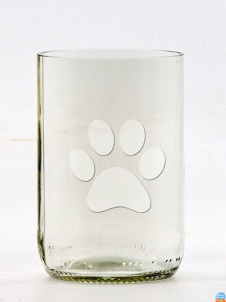 2 St. Öko-Gläser (aus einer Bierflasche) mittel klar (10 cm, 6,5 cm) Paw