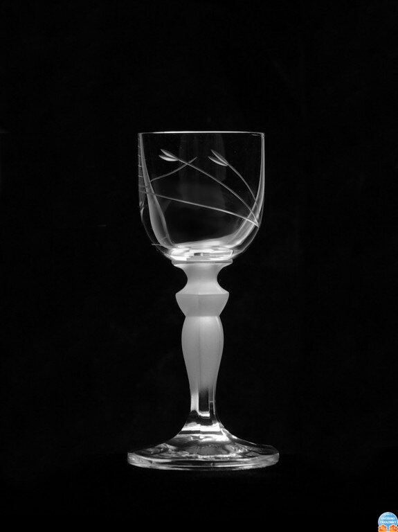 4x Weinbrandglas (35 ml) - zartes Motiv