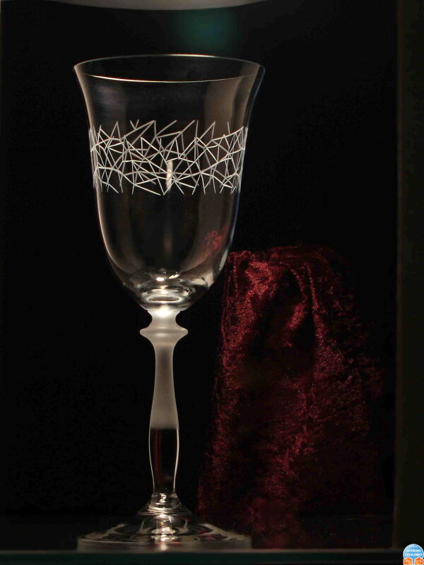 6x Weinglas Angela - Abstraktes Motiv - 250 ml oder 350 ml