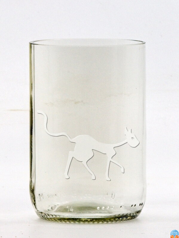2ks Eko poháre (z fľaše od piva) stredná číra (10 cm, 6,5 cm) Tim Burton