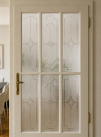 Dveře s pískovaným motivem art deco