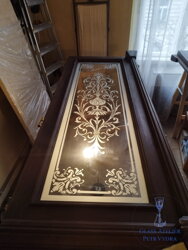 Praha Vinohrady - pískování skel do vstupních dveří Praha Vinohrady - pískování skel do vstupních dveří