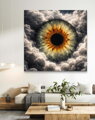 Autorská fotografie na galerijním fotopapíře - Iris foto - fotografie vaší duhovky jako obraz - Efekt ,,Mraky,,