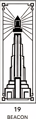 Dekorativní pískovaná tabule skla do okna, skříní nebo dveří ( Art deco 19 - Beacon )