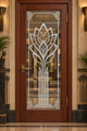 Dekorativní pískovaná tabule skla do okna, skříní nebo dveří ( Art deco 12 - Lotus )