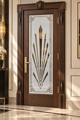 Dekorativní pískovaná tabule skla do okna, skříní nebo dveří ( Art deco 9 - Crystal )