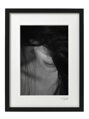 Umelecká čiernobiela fotografia - Chmúry (čierny rám)