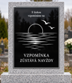 V121 černá  náhrobní deska - 