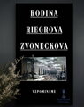 V19. Černá náhrobní skleněná deska s krajinou cesty a nápisem "RODINA"