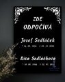 V31. Černá náhrobní skleněná deska s okrajem 
