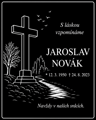 V111 černá  náhrobní deska - 