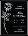 V118  černá  náhrobní deska - 