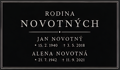 V125 černá  náhrobní deska - 
