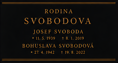 V133 černá  náhrobní deska - 