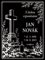 V 68 Černá náhrobní deska - 