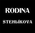 V14. Černá náhrobní skleněná deska s nápisem "RODINA"