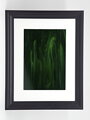 Pietní obraz - zelené vitrážové sklo v rámu (fotografie a nápis) - 30 x 40 cm (pasparta 21 x 30 cm)