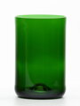 2ks Eko sklenice (z lahve od šampusu) velká zelená  (13 cm, 6,5 cm)