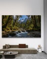 Obraz na akrylátovém skle - Abstrakce moderního umění Horský potok v lese