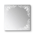 Dekorativní pískované zrcadlo s fazetou a motivem ( vzor 2 - čtverec )