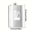 Flachmann mit Indianermotiv - Metallgravur