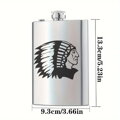 Flachmann mit Indianermotiv - Metallgravur