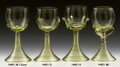 Historické sklo 2x- sklenice víno 1445/K/22cm