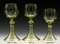 Historické sklo 2x- sklenice víno 1443/20CM