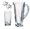 Quadro Longdrink-Set - 13-teilig mit Monogramm