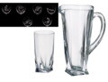 Quadro Long drink set - 1x karafa ( 1100ml ) a 6x sklenice ( 350 ml ) s 7x se sladkovodníma rybama