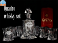 Quadro whisky set-7 kusov s pieskovaným motívom Harley Davidson