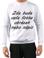 Mikina bez kapuce bílá - potisk vlastního motivu