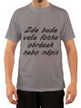 Tričko s krátkým rukávem Unisex - tmavě šedá - potisk vlastního motivu