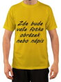 Tričko s krátkým rukávem Unisex - žluté - potisk vlastního motivu