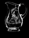 Hand graviertes Glas und Sandstrahlen Glasgravur