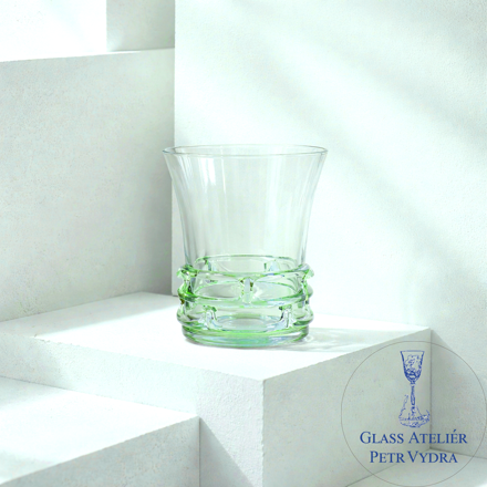 Historické sklo 2x- sklenice whisky 1259/K/300 