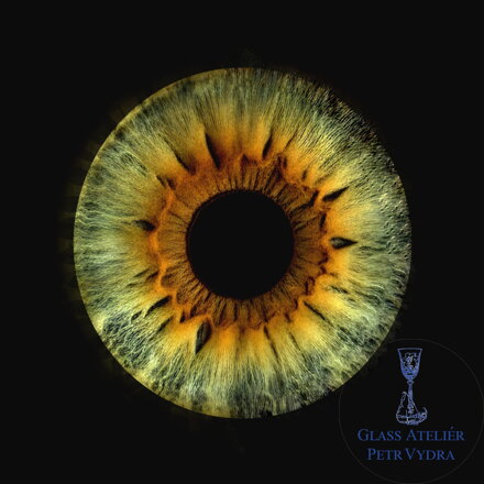 Autorská fotografie na galerijním fotopapíře - Iris foto - fotografie vaší duhovky jako obraz - Efekt ,,Černé pozadí,,