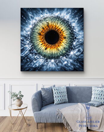 Obraz na akrylátovém skle - Iris foto - fotografie vaší duhovky jako obraz - Efekt ,,Splasch,,